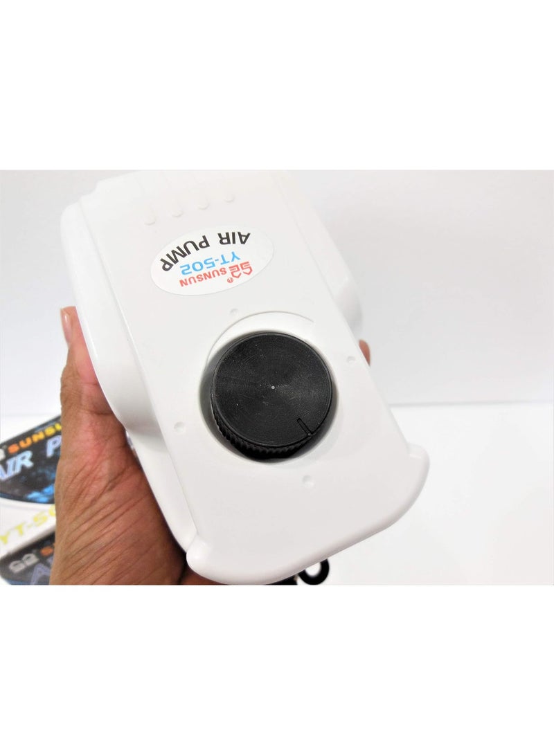 SUNSUN YT-502 Dual-Channel Aquarium Air Compressor, 4.5W, 2x1.5L/min Oxygen Aquarium Tank Fish Aerator Multi Speed Air Pump - Image 2